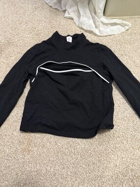 Victoria's Secret Black Top with White Label Accent